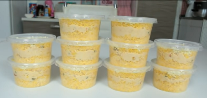 Cuscuz de Frango Cremoso no Pote