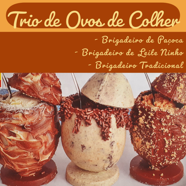 Trio de Ovos de Páscoa de Colher