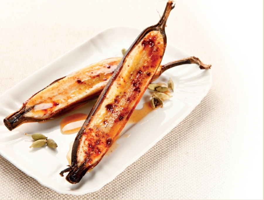 Banana Assada com Mel, Canela e Cadamomo