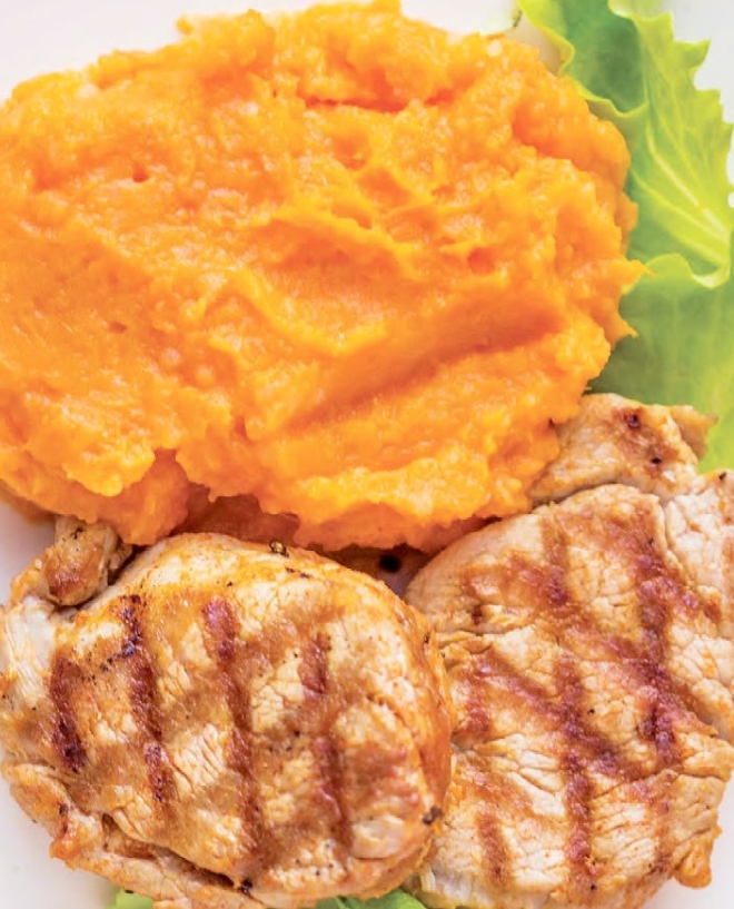 Purê Light de Batata Doce com Abóbora