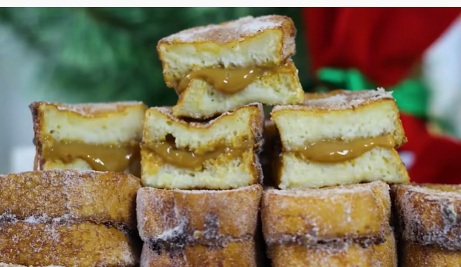 Rabanada com Recheio de Doce de Leite