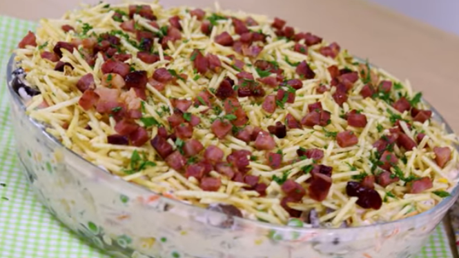 Salpicão de Frango e Bacon - Meu Caderno de Receitas