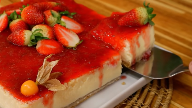 Cheesecake de Morango - Meu Caderno de Receitas