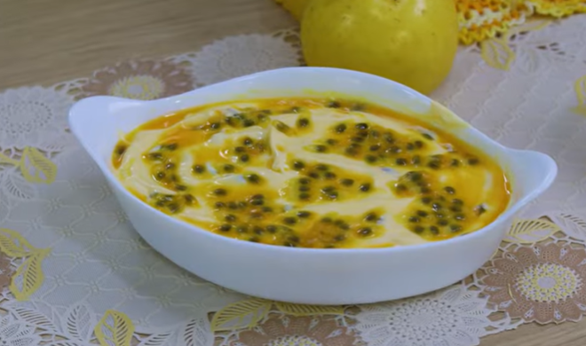 Mousse de Maracujá e Leite em Pó - Meu Caderno de Receitas