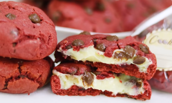 Cookie Redvelvet com Leite Ninho - Meu Caderno de Receitas