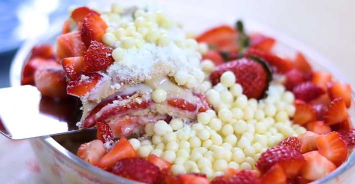 Pavê de Leite Ninho e Morango - Meu Caderno de Receitas